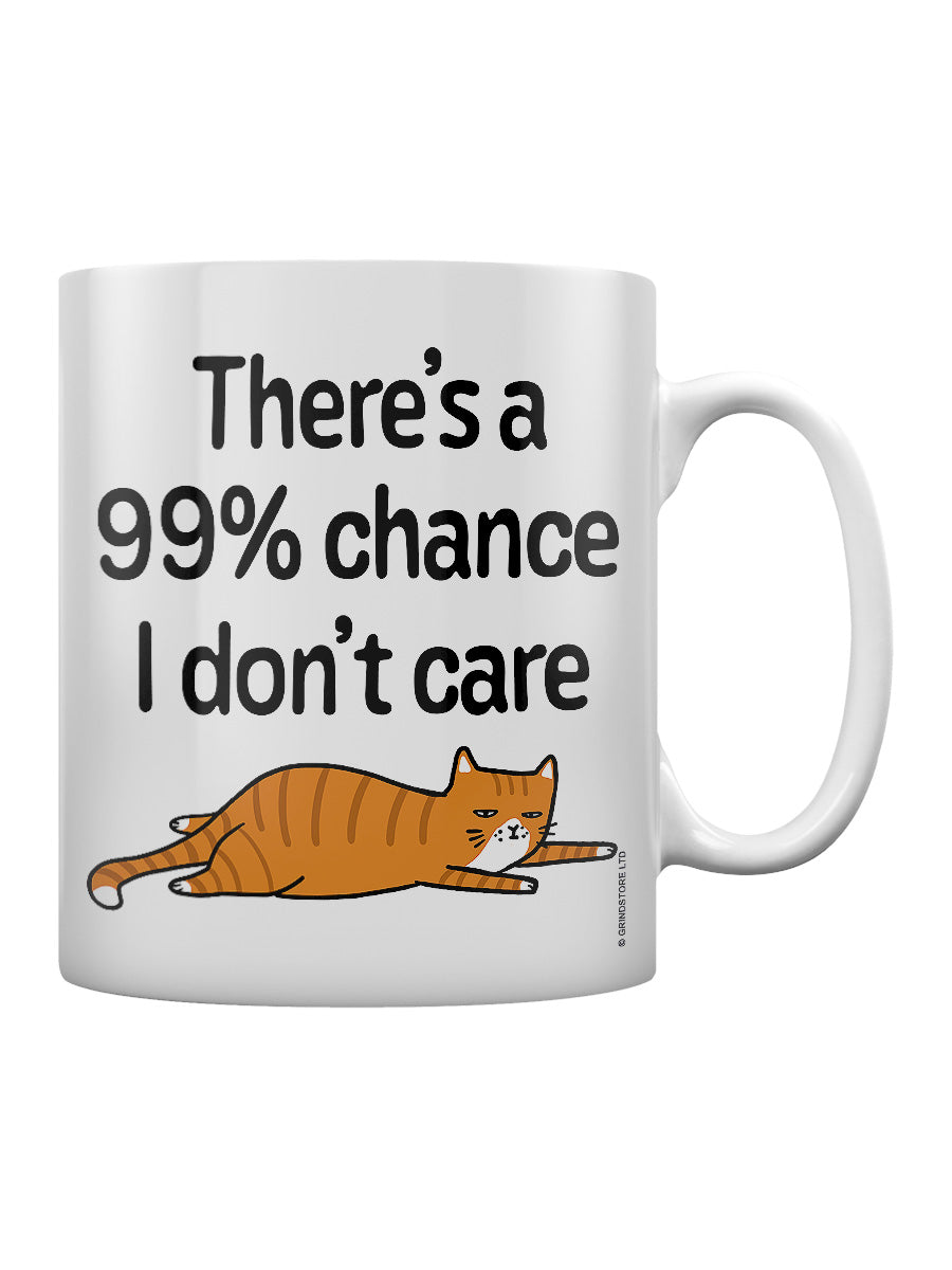 There's a 99% Chance I Don't Care Cat Mug