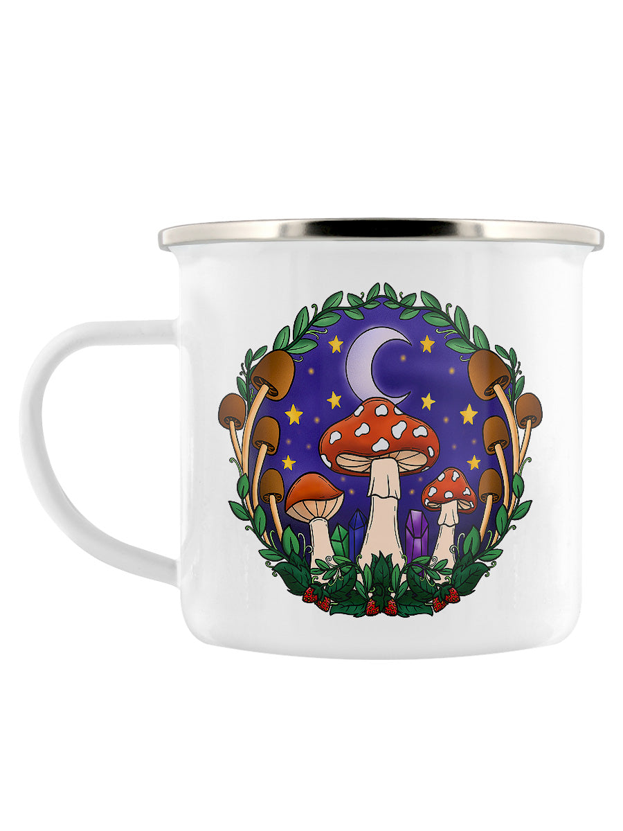 Forest Fungi & Crystals Enamel Mug