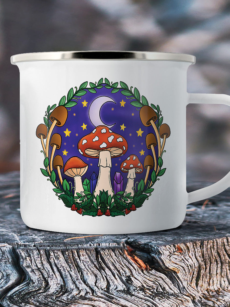 Forest Fungi & Crystals Enamel Mug