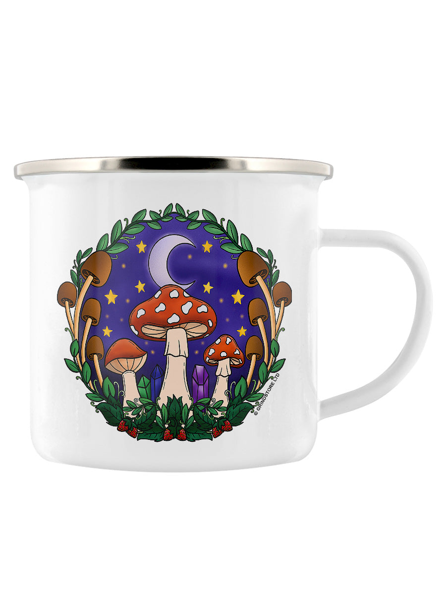 Forest Fungi & Crystals Enamel Mug