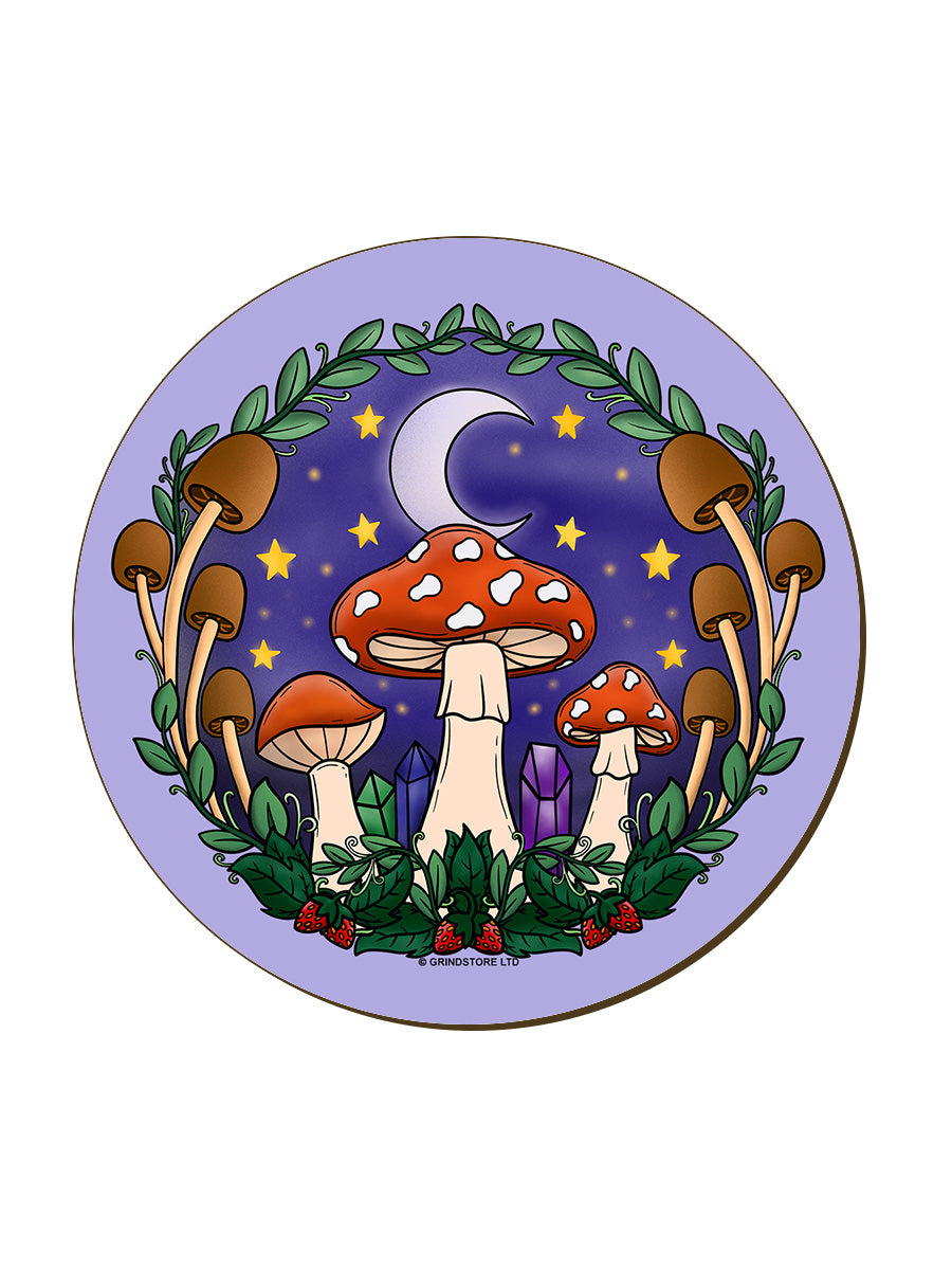 Forest Fungi & Crystals Coaster