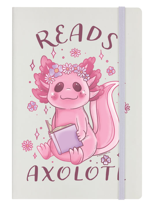 Reads Axolotl Cream A5 Hard Cover Notebook