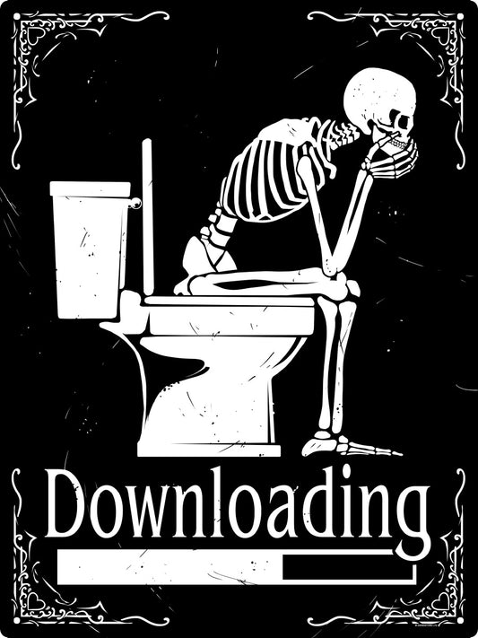 Downloading Skeleton Large Tin Sign
