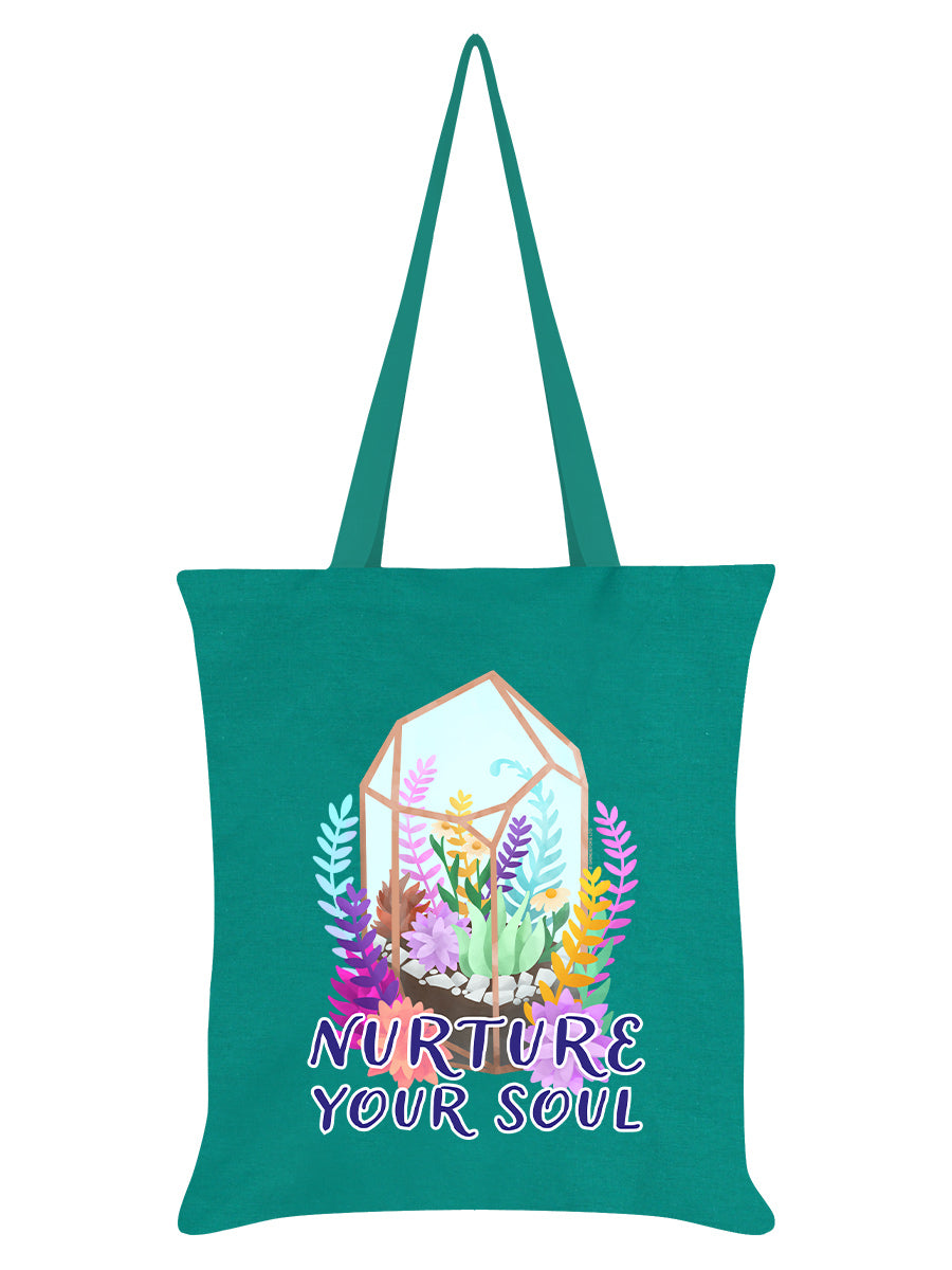 Nurture Your Soul Emerald Green Tote Bag