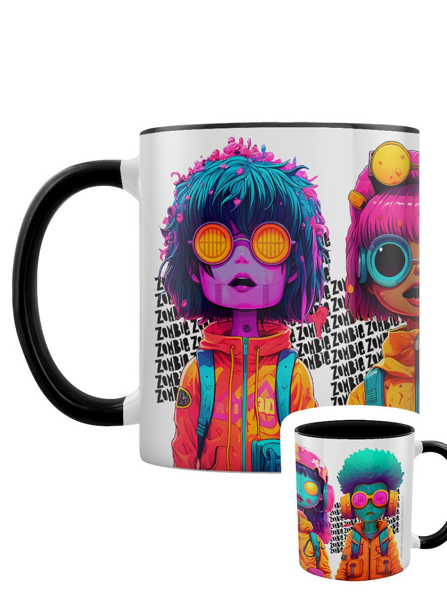 Zombie Line Up Black Inner 2-Tone Mug