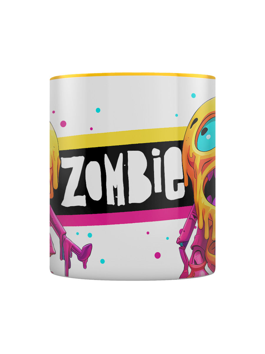 Zombie Head Yellow Inner 2-Tone Mug