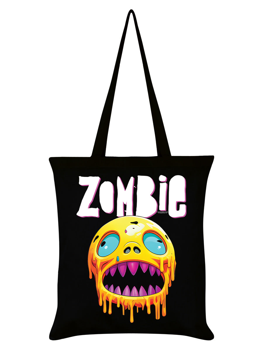 Zombie Head Black Tote Bag