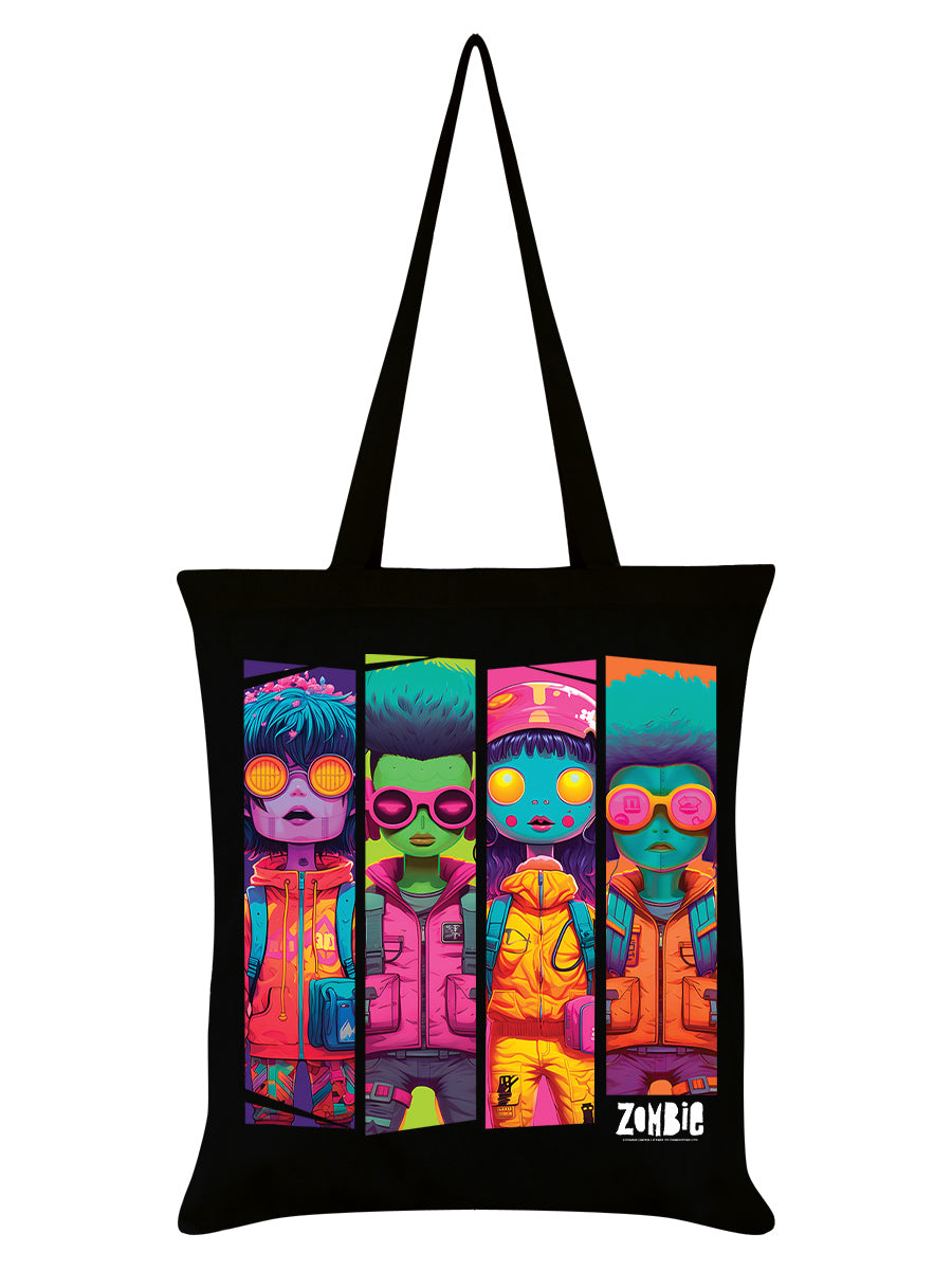 Zombie Quad Black Tote Bag