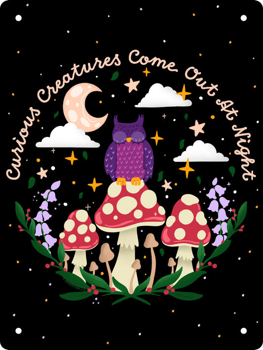 Forest Friends Curious Creatures Mini Tin Sign