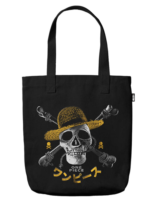 One Piece Jolly Roger Black Premium Tote Bag