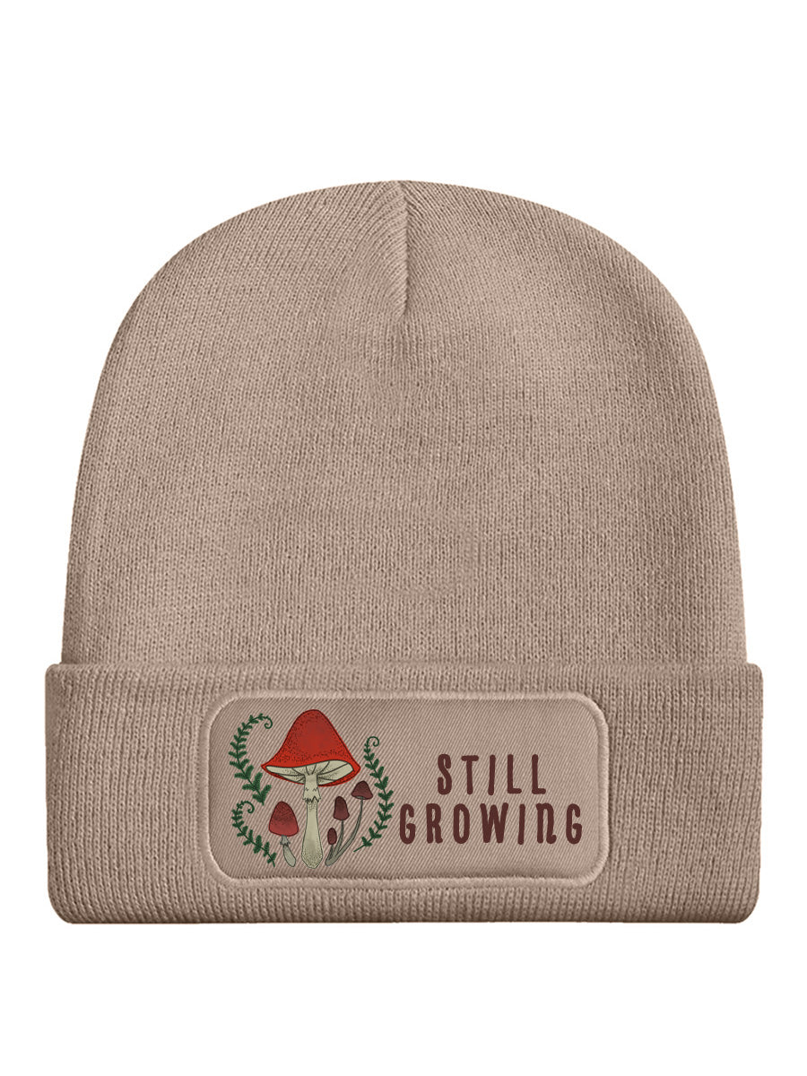 Still Growing Mushrooms Cream Beanie