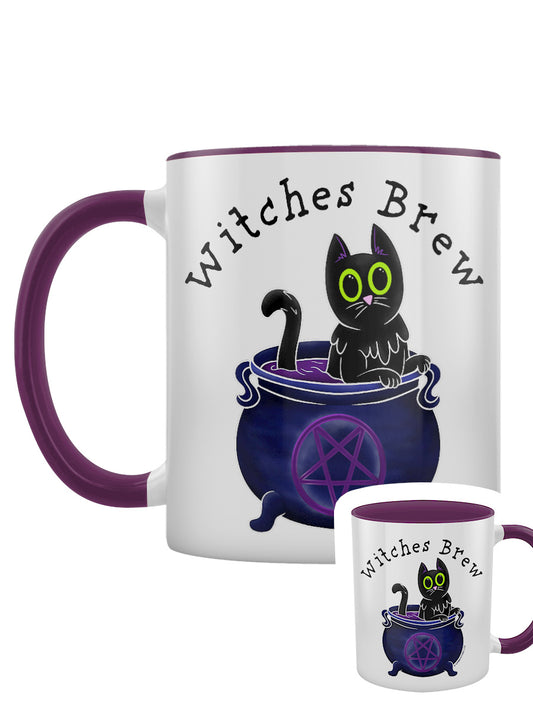 Witches Brew Shadow Kitten Purple Inner 2-Tone Mug