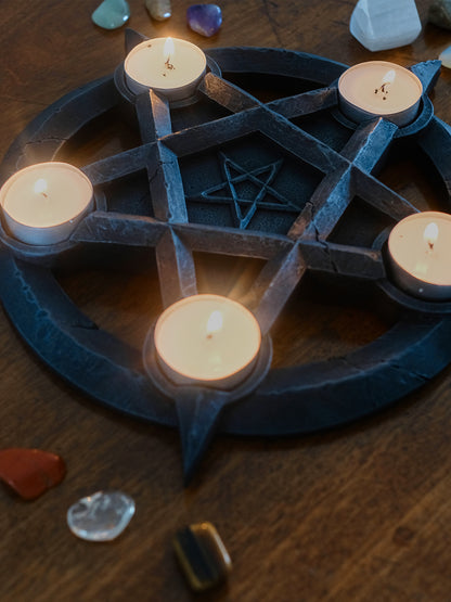 Pentagram Tealights Holder