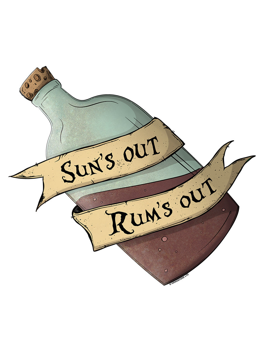 Sun's Out Rum's Out Men's White Vest