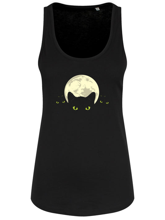 Bright Eyes Ladies Black Floaty Tank