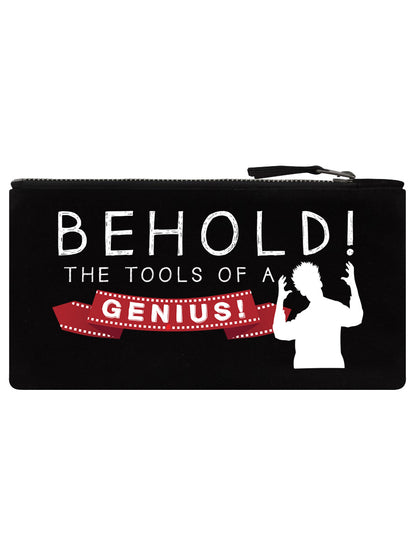 Behold! The Tools Of A Genius Black Pencil Case