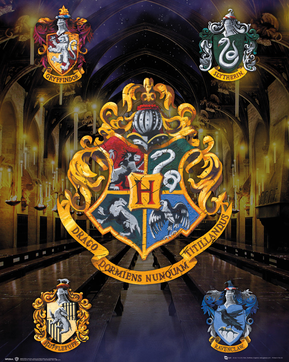 Harry Potter House Crests Mini Poster