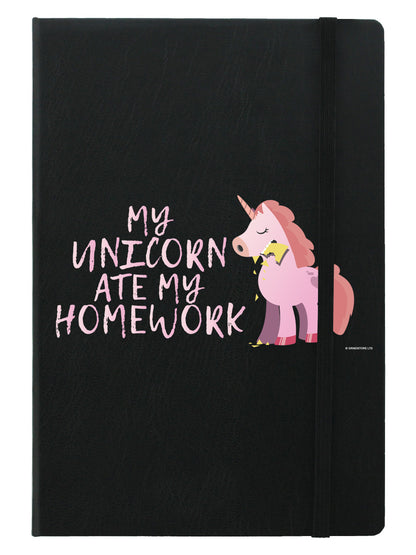 My Unicorn Ate My Homework A5 Hard Cover Notebook