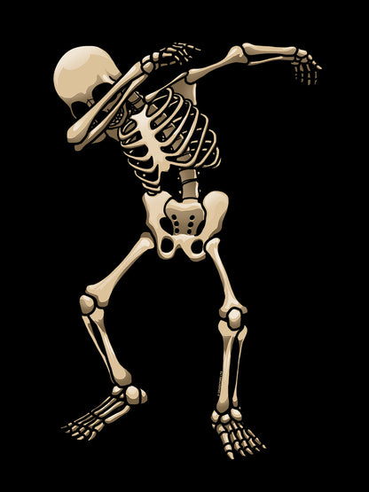 Skeleton Dab Men's Black T-Shirt