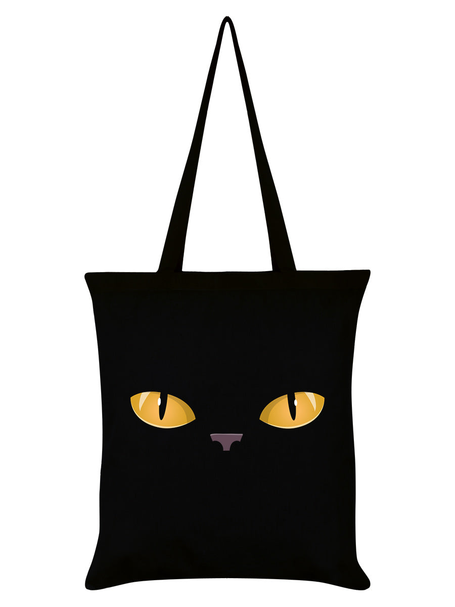 Curious Kitten Black Tote Bag