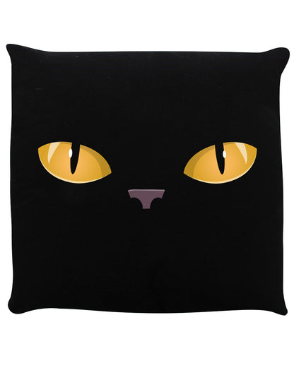 Curious Kitten Black Cushion