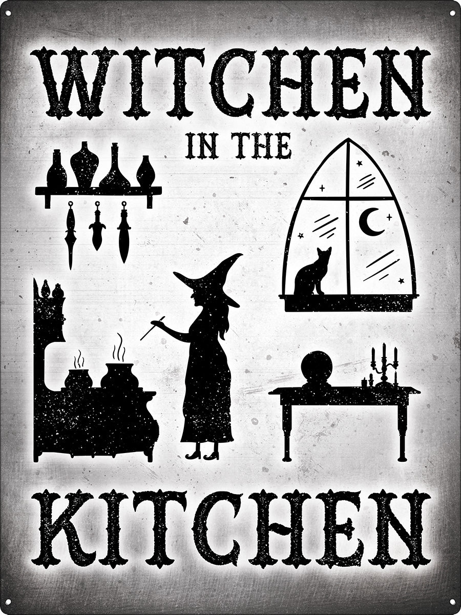 Witchen In The Kitchen Tin Sign