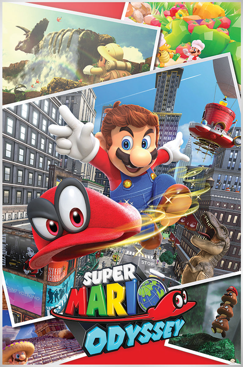 Super Mario Odyssey Collage Poster