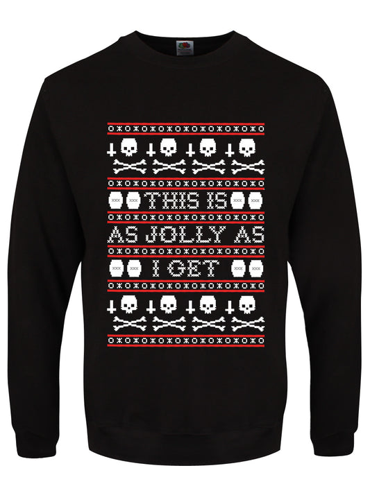 This Is As Jolly As I Get Men's Black Christmas Jumper