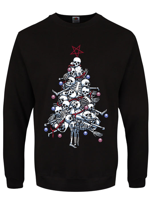 Pile o' Bones Men's Black Christmas Jumper