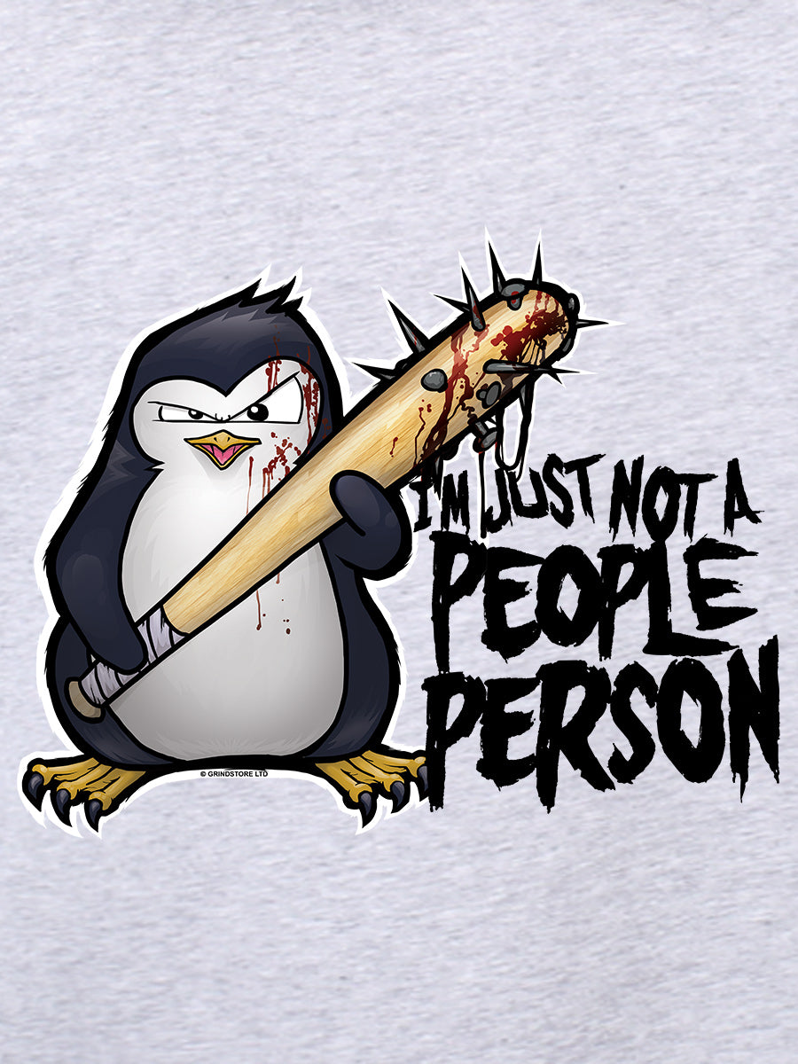 Psycho Penguin Just Not A People Person Men's Grey Hoodie