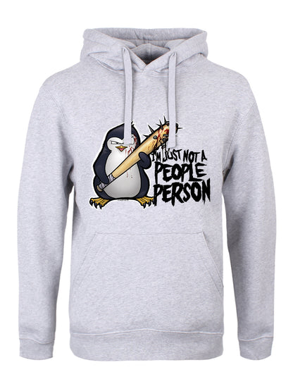 Psycho Penguin Just Not A People Person Men's Grey Hoodie