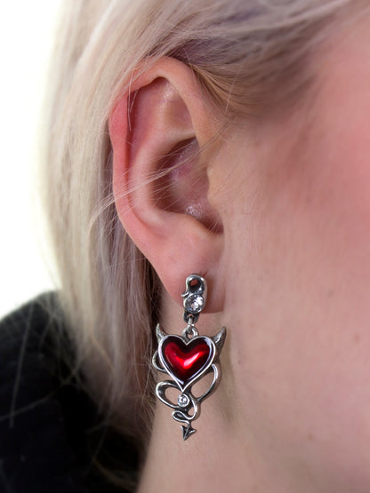 Alchemy Devil Heart Earrings