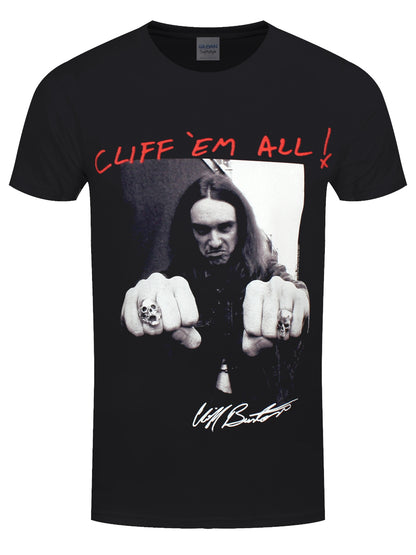 Metallica Cliff Burton Fists Men's Black T-Shirt