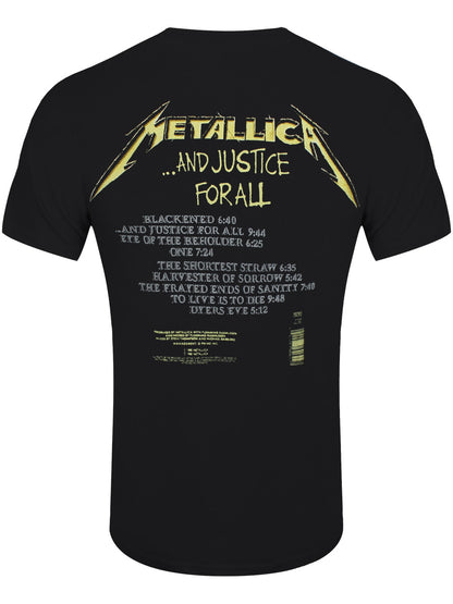 Metallica And Justice For All Tracks Men's Black T-Shirt