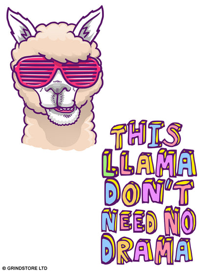 This Llama Don't Need No Drama Latte Mug