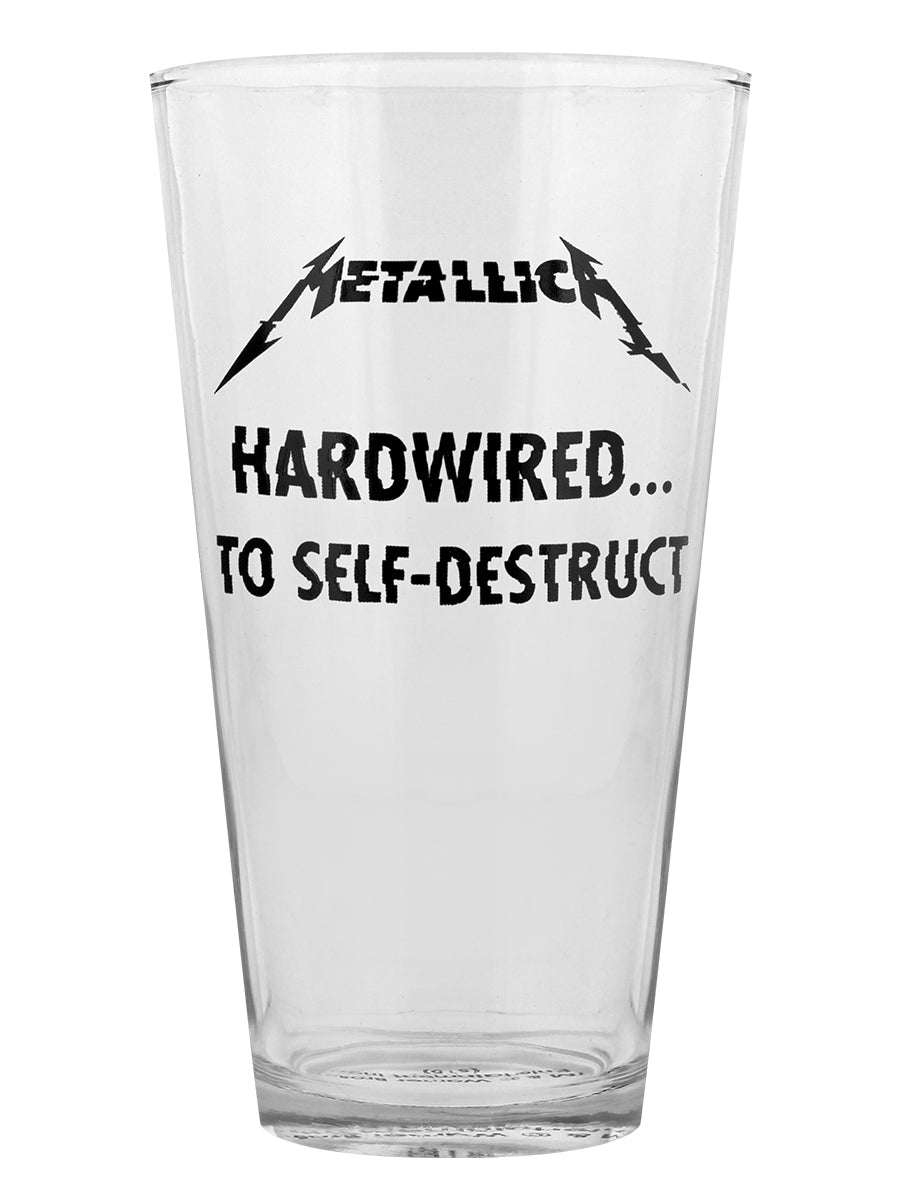 Metallica Hardwired To Self Destruct Drinking Glass