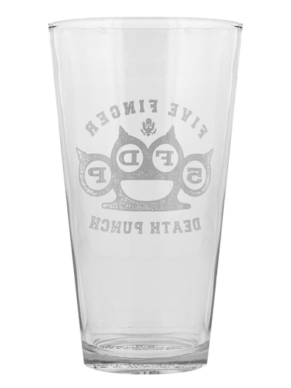 Five Finger Death Punch Knuckle Logo Drinking Glass