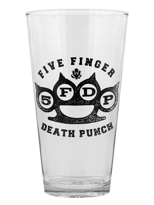 Five Finger Death Punch Knuckle Logo Drinking Glass