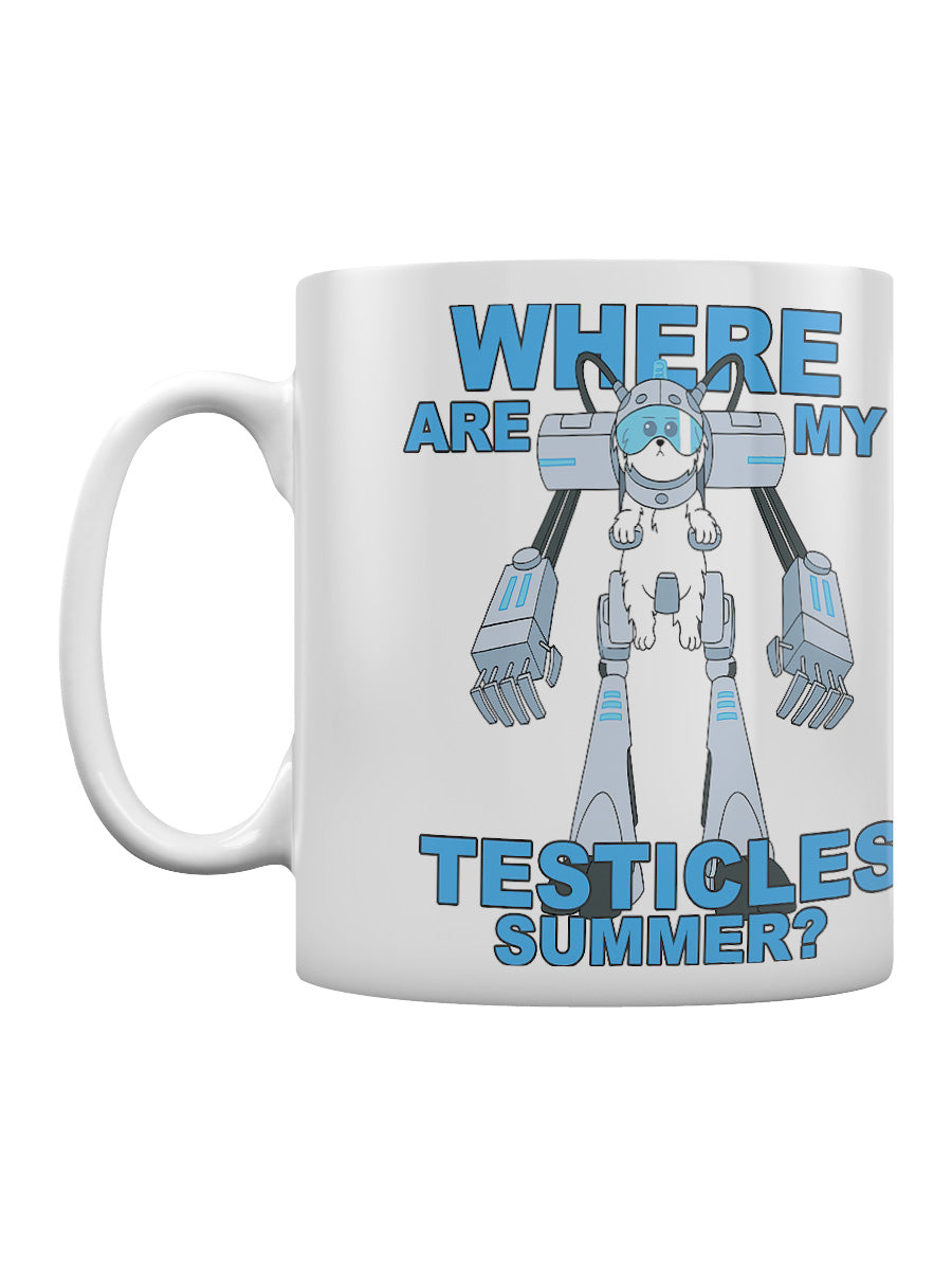 Rick and Morty Where Are My Testicles Mug