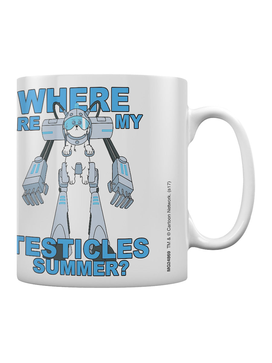 Rick and Morty Where Are My Testicles Mug