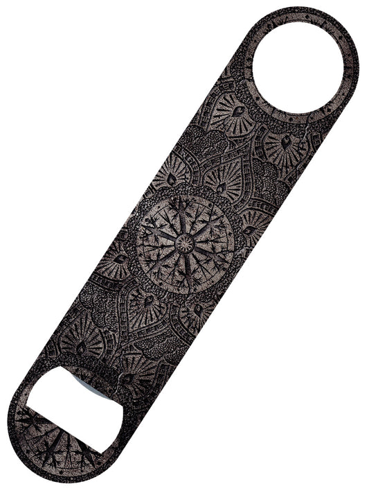 Metallic Mandala Bar Blade Bottle Opener