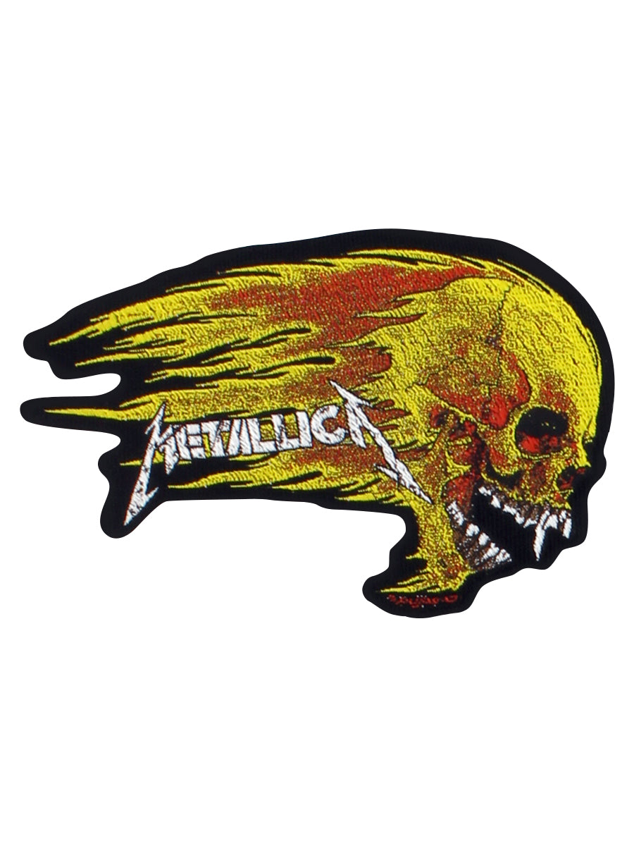Metallica Flaming Skull Cut Out Patch