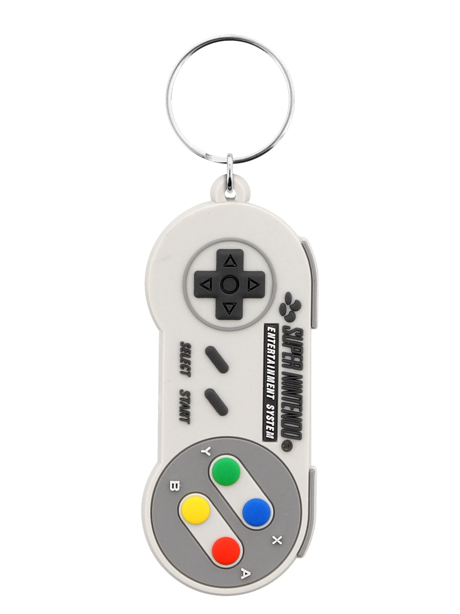 Nintendo SNES Controller Rubber Keychain