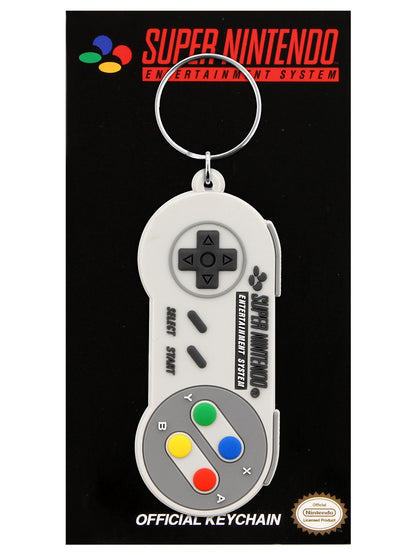 Nintendo SNES Controller Rubber Keychain