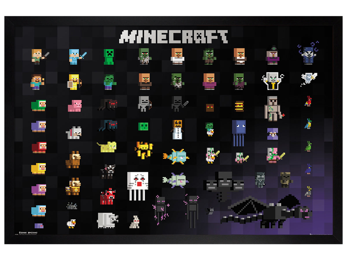 Minecraft Pixel Sprites Maxi Poster