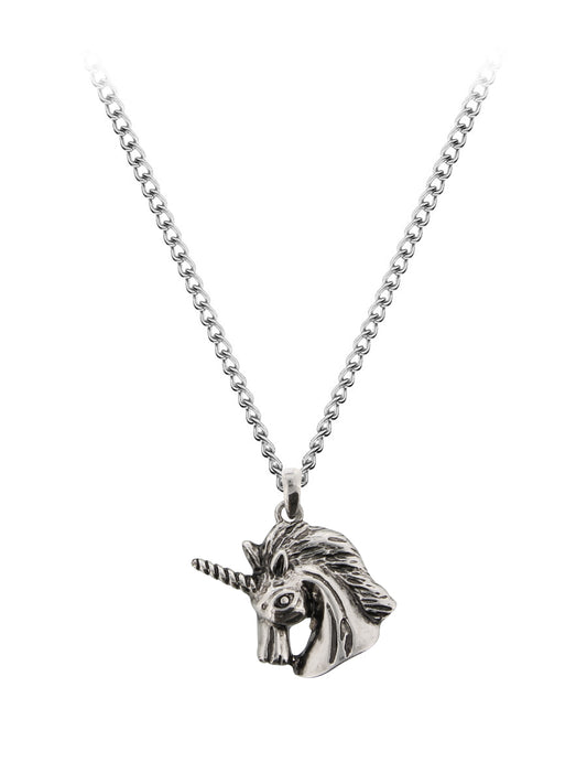 Fad Treasures Gothic Unicorn Antique Silver Necklace