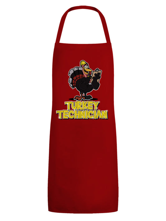 Turkey Technician Red Christmas Apron