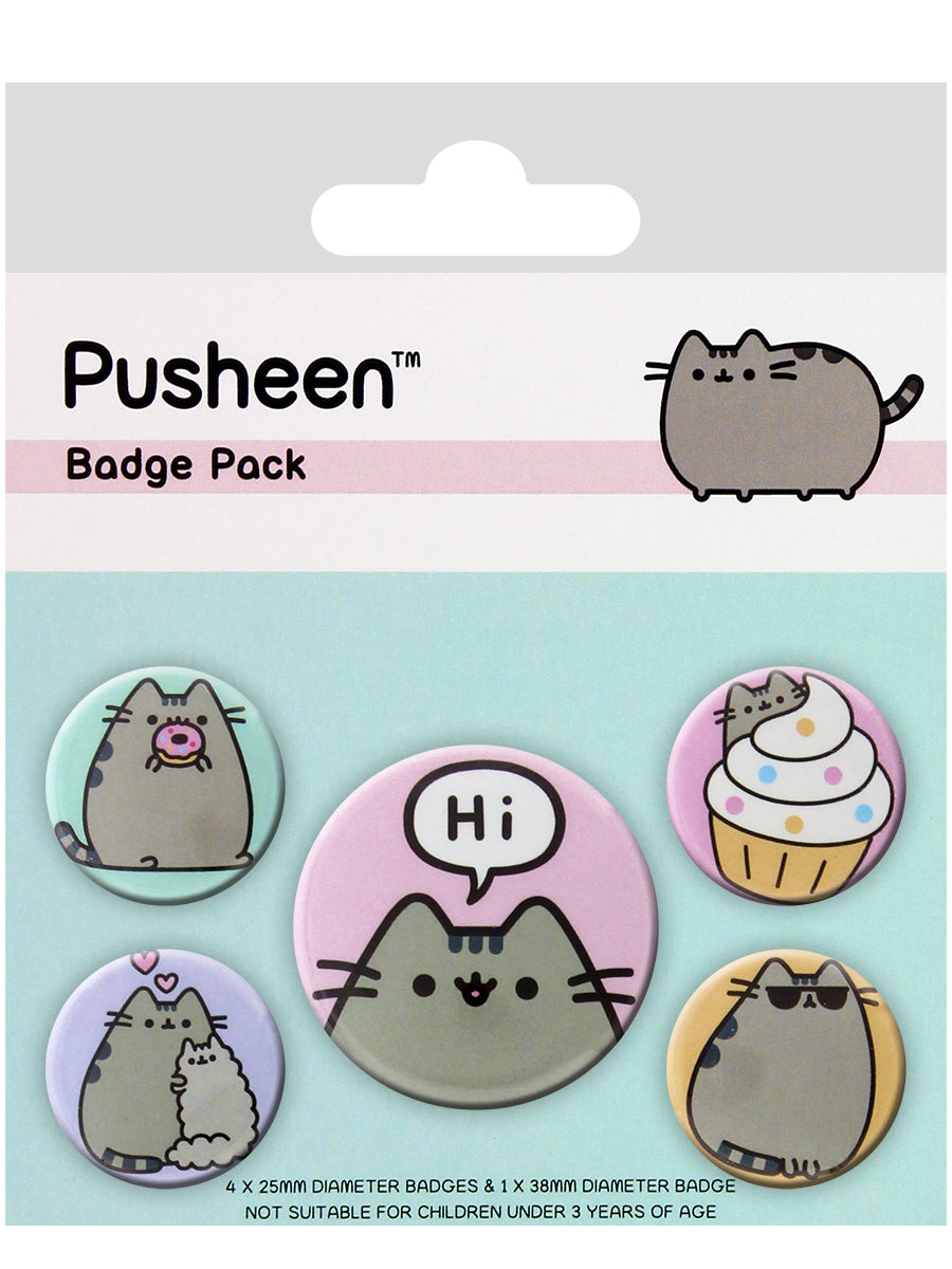 Pusheen Says Hi Badge Pack