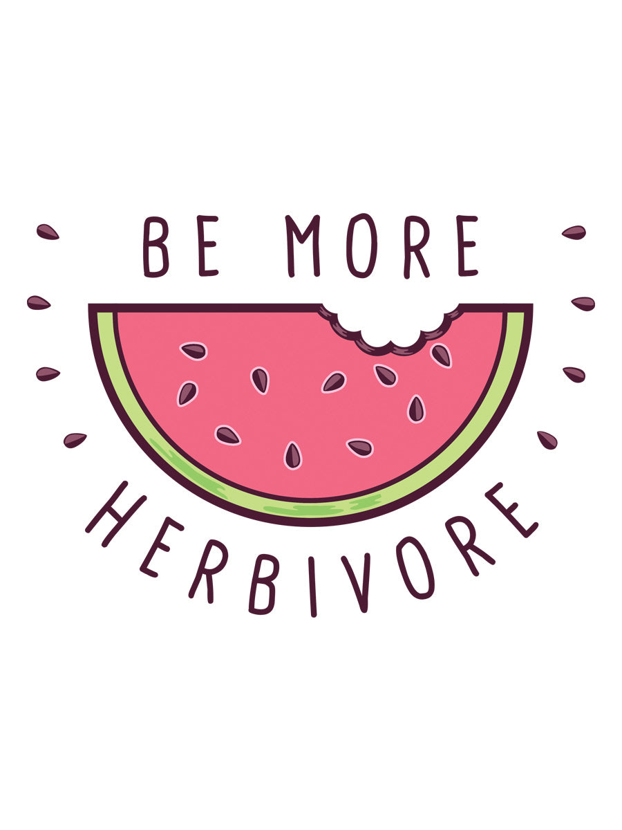 Be More Herbivore Vegan Vegetarian White Apron