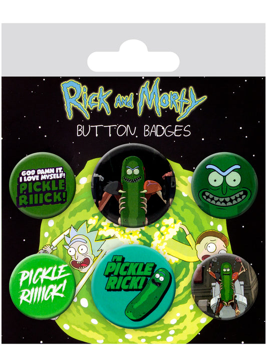 Rick and Morty Pickle Rick Badge Pack